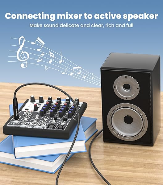 Tisino tisino 1/4&amp;quot; to XLR Cable, 6.35mm TRS to XLR Male Nylon Braid Quarter inch TRS to XLR Male Balanced Interconnect Microphone Cord Patch Cable - 15ft - View 5 of 8