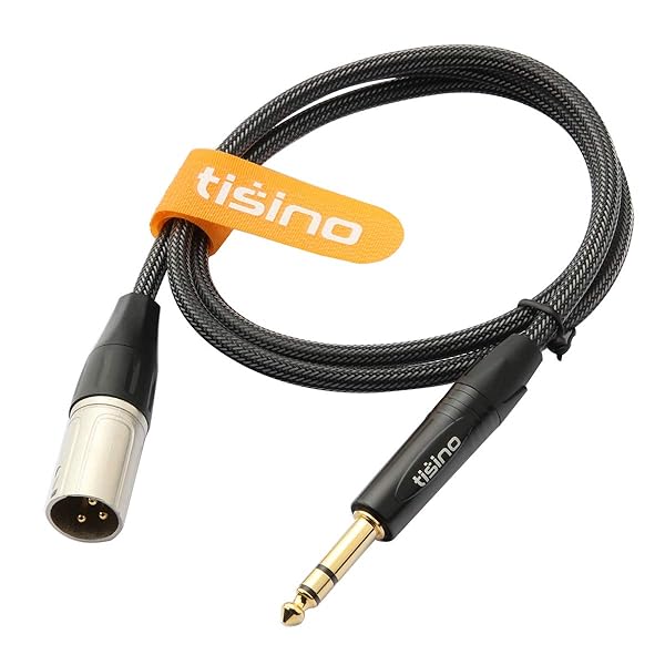 Tisino tisino 1/4&amp;quot; to XLR Cable, 6.35mm TRS to XLR Male Nylon Braid Quarter inch TRS to XLR Male Balanced Interconnect Microphone Cord Patch Cable - 15ft - View 8 of 8