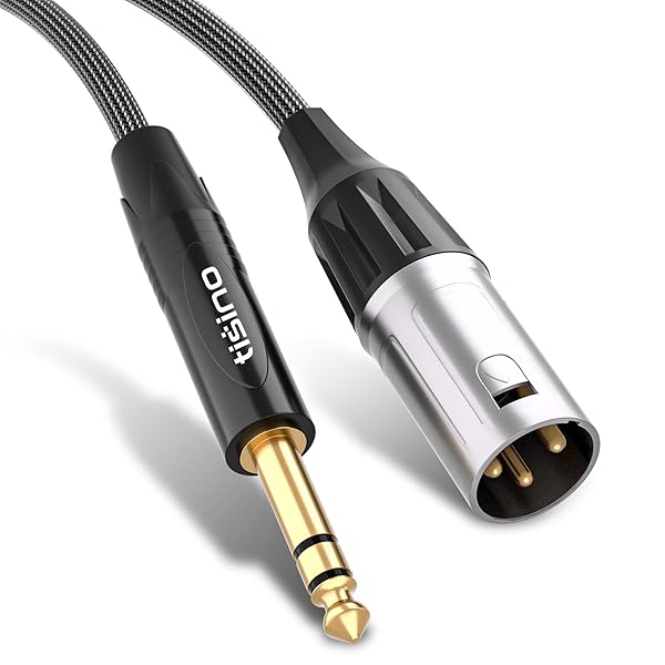 Tisino tisino 1/4&amp;quot; to XLR Cable, 6.35mm TRS to XLR Male Nylon Braid Quarter inch TRS to XLR Male Balanced Interconnect Microphone Cord Patch Cable - 15ft