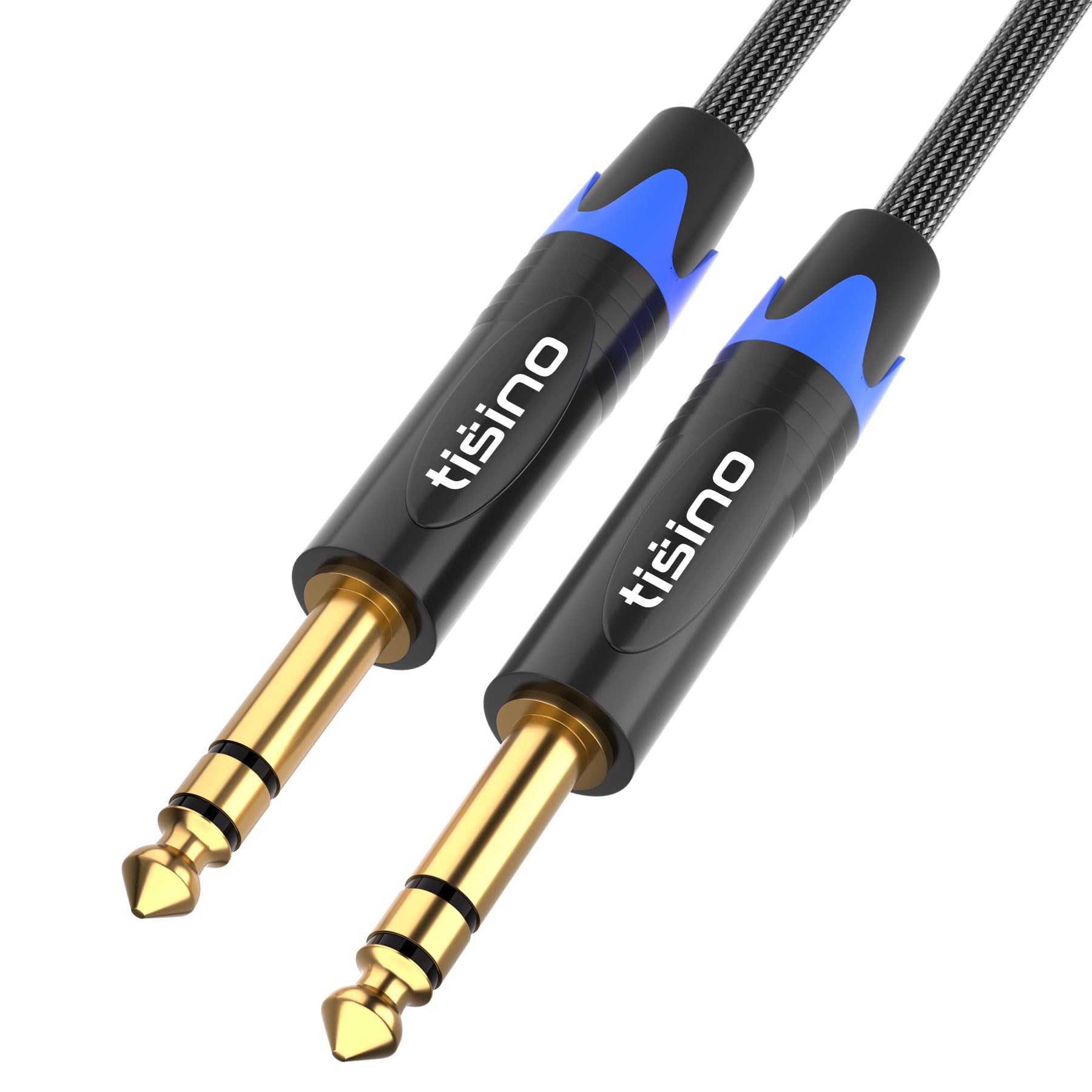 Tisino Tisino 1/4 Inch TRS Cable 6 FT Male to Male Balanced Stereo Audio Cable with Nylon Braid