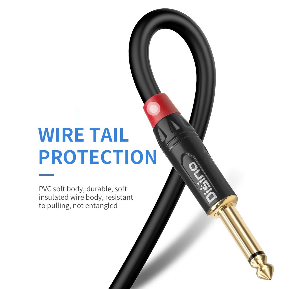 Disino Disino 1/4 inch TS to 1/8 inch TRS Cable 6.6 Feet Mono to Stereo Interconnect Adapter for Audio Devices - View 2 of 7