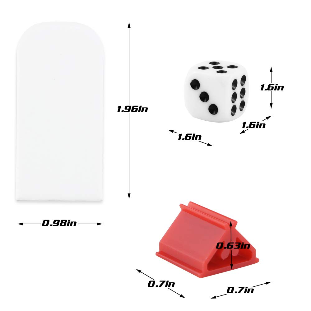 BIGNC Bignc 50 Pack Colorful Game Card Stands and 50 White Blank Game Board Markers for DIY Board Game Party Favors - View 2 of 5