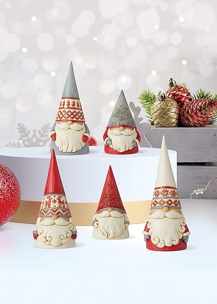 Enesco "Shop Enesco Jim Shore Nordic Noel Reindeer Hat Gnome Figurine - 2.17" H, Perfect Holiday Decor!" - View 3 of 3