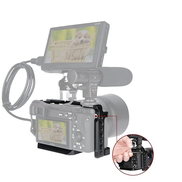 NICEYRIG Upgrade Your Sony A6600: NICEYRIG Cage with NATO Rails & Cold Shoe Mounts for Ultimate Filmmaking - View 5 of 10