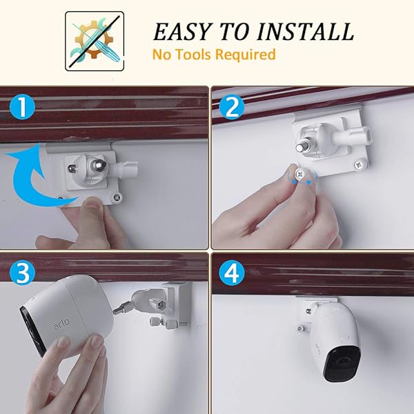 HOLACA HOLACA Vinyl Siding Clips for Arlo & Eufy Cameras - Weatherproof Mounting Hooks (2 Pack, White) - View 5 of 9