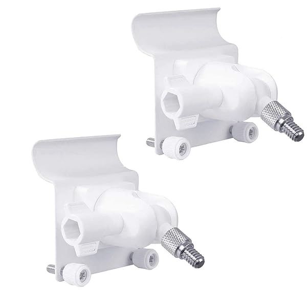 HOLACA HOLACA Vinyl Siding Clips for Arlo & Eufy Cameras - Weatherproof Mounting Hooks (2 Pack, White)