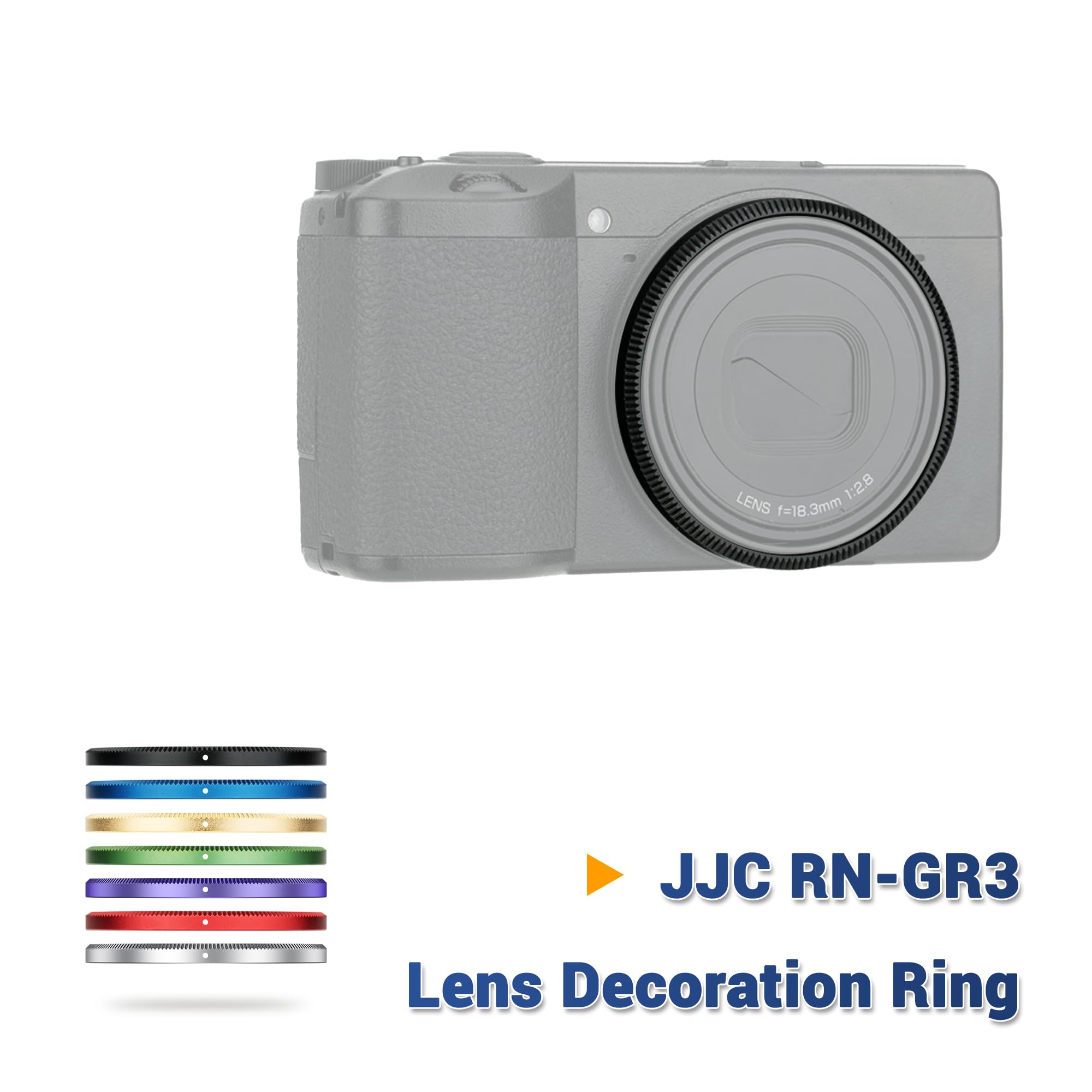 JJC JJC Metal Lens Decoration Ring Cap for Ricoh GR III HDF Accessories Red Replacement GN-1 Ring Cap - View 2 of 8