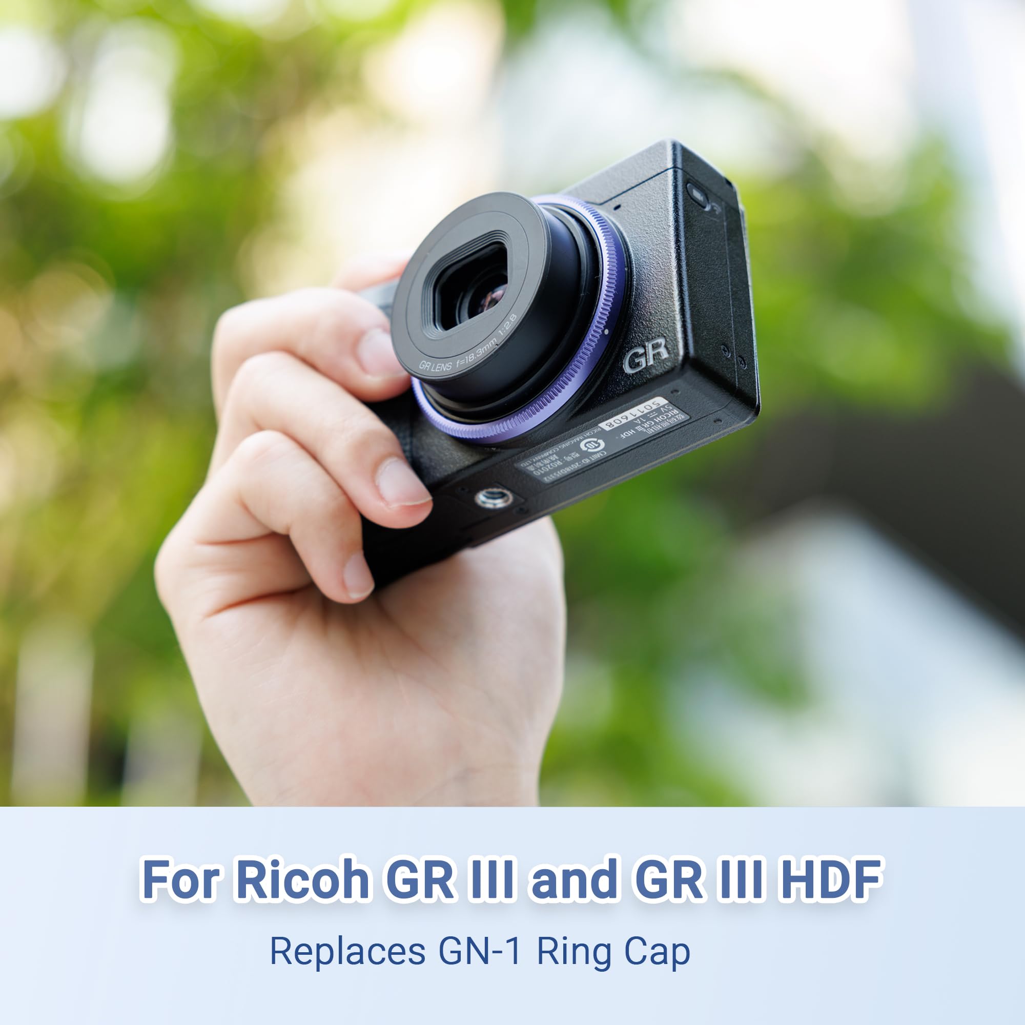 JJC JJC Metal Lens Decoration Ring Cap for Ricoh GR III HDF Accessories Red Replacement GN-1 Ring Cap - View 3 of 8