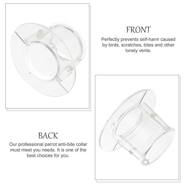 POPETPOP POPETPOP Bird Collar for Parrots and Macaws Safe Wound Healing Neck Cover for African Parakeets and Cockatiels - View 3 of 9