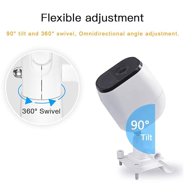 HOLACA Upgrade Your Security: HOLACA Vinyl Siding Clips for Arlo, ZUMIMALL & Eufy Cameras - Weatherproof Stainless Steel (1 Pack, White) - View 5 of 8