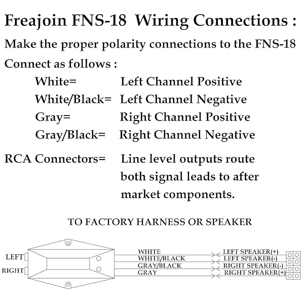 Freajoin Freajoin 2 Channel High Low Level Converter Speaker Cable to RCA Adapter Line Out Converter - View 5 of 8
