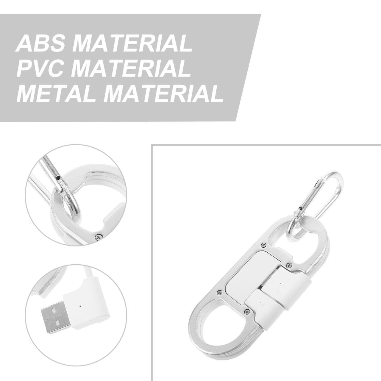 Hemobllo Hemobllo Keychain Multi-Function Tool with USB Data Cable and Bottle Opener for Men Everyday Use - View 3 of 9