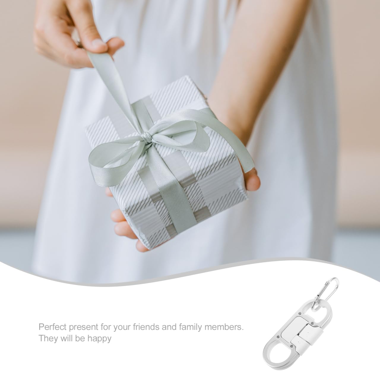 Hemobllo Hemobllo Keychain Multi-Function Tool with USB Data Cable and Bottle Opener for Men Everyday Use - View 5 of 9