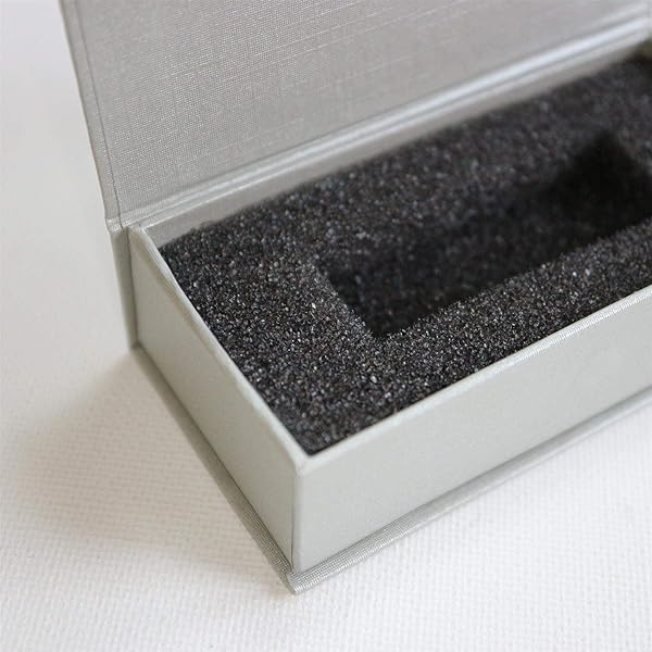 Caterpillar Red 4 Magnetic USB Presentation Gift Boxes in Silver Grey - Perfect for Weddings & Photography Gifts