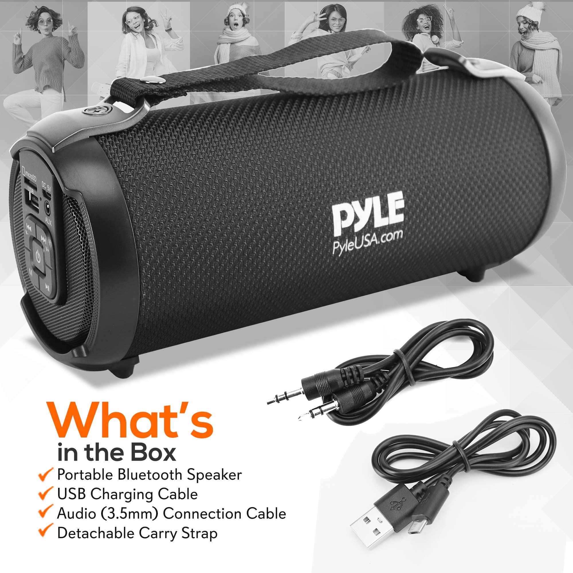 Pyle Buy Pyle Wireless Portable Bluetooth Boombox Speaker - 100W Loud Stereo with AUX, MP3/USB/SD, FM Radio & Tweeter - View 7 of 7