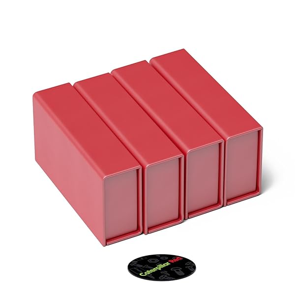 Caterpillar Red Magnetic USB Presentation Gift Boxes Set of 4 Red Ideal for Weddings Photography and Gifts Removable Flash Drive Storage Solution - View 7 of 8