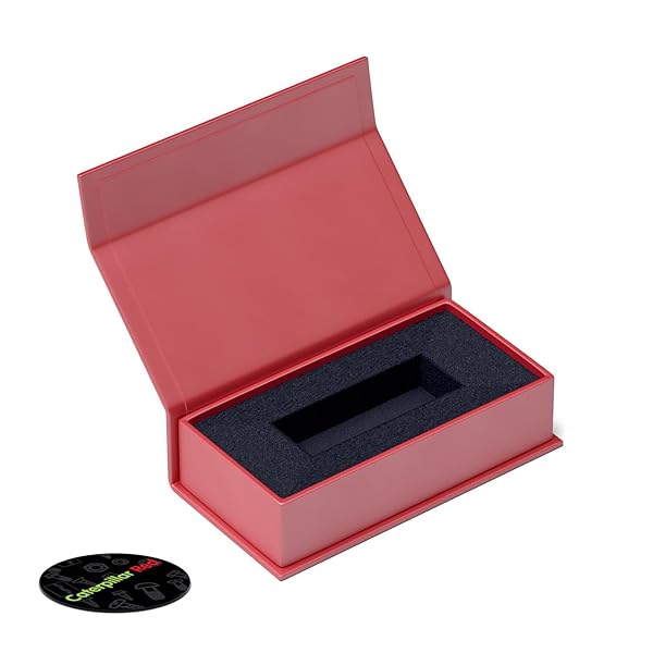 Caterpillar Red Magnetic USB Presentation Gift Boxes Set of 4 Red Ideal for Weddings Photography and Gifts Removable Flash Drive Storage Solution - View 8 of 8
