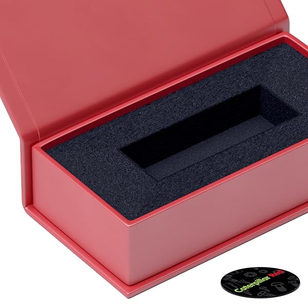 Caterpillar Red Magnetic USB Presentation Gift Boxes Set of 4 Red Ideal for Weddings Photography and Gifts Removable Flash Drive Storage Solution