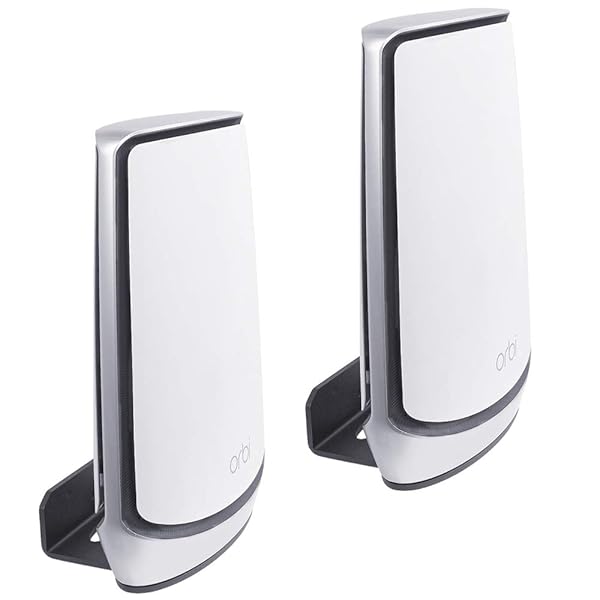 TIUIHU Wall Mount Holder for Orbi Tri-Band WiFi 6 Router - 2 Pack Bracket Stand for RBS850, RBK852, AX4200 & More