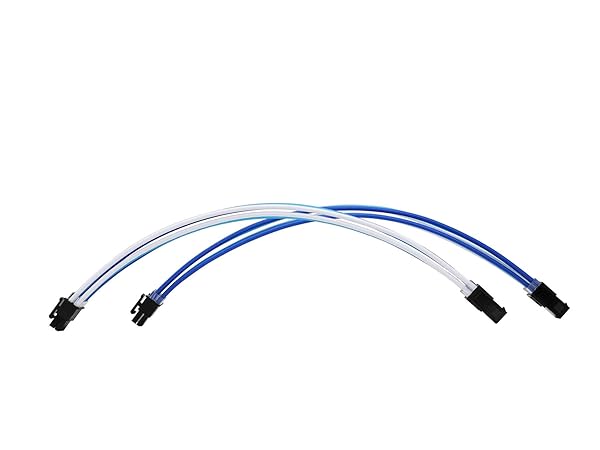Formulamod Formulamod Sleeve Extension Power Supply Cable Kit 18AWG ATX 24P EPS 8P PCI-E8P Combs for PSU to Motherboard GPU White Sky Blue Deep Blue - View 6 of 6