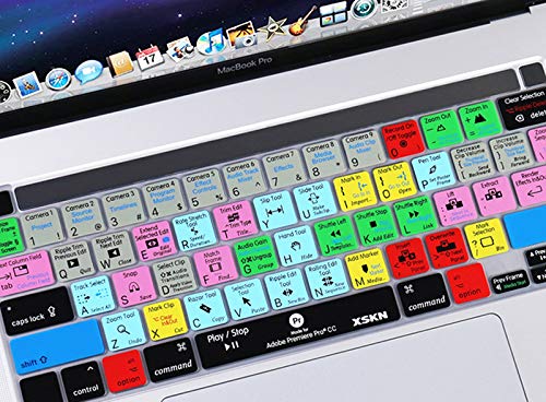 XSKN XSKN Silicone Keyboard Cover for MacBook Pro 16 inch A2141 and 13.3 inch A2251 A2289 A2338 M1 English Shortcuts Skin - View 6 of 9