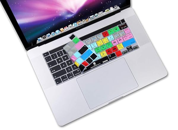 XSKN XSKN Silicone Keyboard Cover for MacBook Pro 16 inch A2141 and 13.3 inch A2251 A2289 A2338 M1 English Shortcuts Skin - View 8 of 9