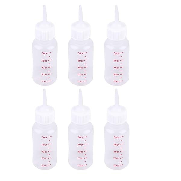 POPETPOP POPETPOP 6pcs Baby Pet Nursing Bottles - Safe 50ml Milk Bottles for Dogs, Cats, Puppies & Kittens
