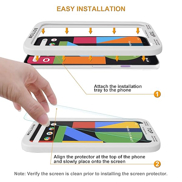 Supershieldz Supershieldz 2 Pack Tempered Glass Screen Protector for Google Pixel 4 XL Easy Installation Anti Scratch Bubble Free - View 2 of 5