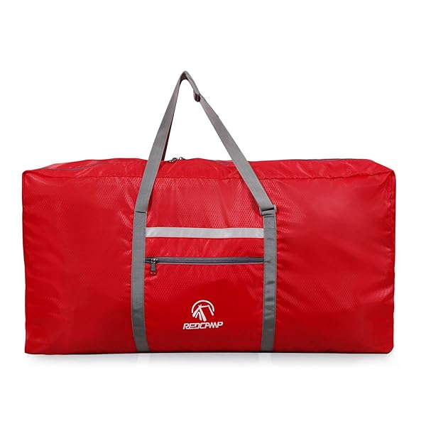 REDCAMP REDCAMP Extra Large 100L Foldable Duffle Bag Lightweight Travel Bag with Adjustable Strap for Men and Women Red - View 9 of 9