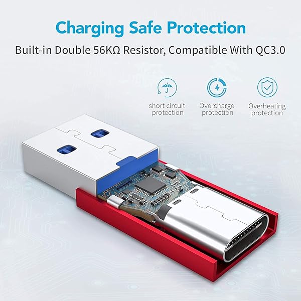 XAOSUN 10Gbps USB C Female to Male Adapter 2-Pack | SuperSpeed Data Sync & 100W Fast Charging for iPhone 15, Laptops & More - View 8 of 8