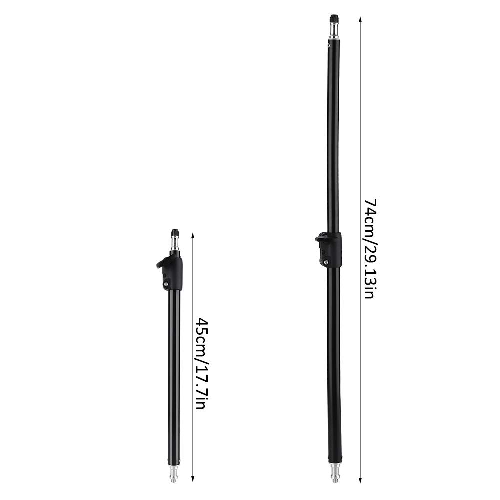 Diyeeni Photography Distance Rod Adjustable Back Light Stand Extension Pole 45CM to 74CM with Standard Screw for Light and Microphone Arm - View 3 of 7