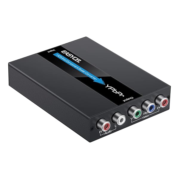 EASYCEL EASYCEL HDMI to Component Converter - 1080P Scaler for YPbPr & RGB 5RCA | High-Quality HDMI to Component Output