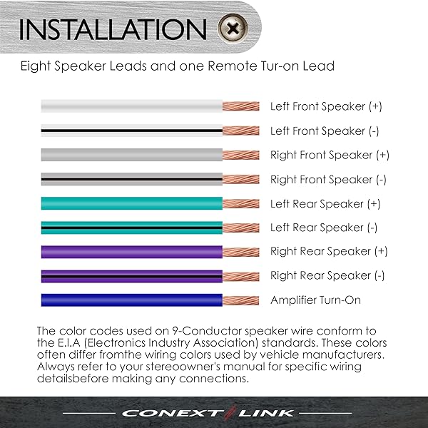 Conext Link Conext Link MSC918-20: 20ft 9-Conductor 18 AWG Blue Speaker Cable - 100% OFC Copper for Trailers - View 5 of 7