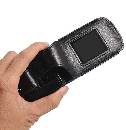 Nakedcellphone Black Vegan Leather Case for Orbic Journey with Built-in Screen Protection and Metal Belt Clip for Verizon Wireless ORB2200LBVZ - View 3 of 7