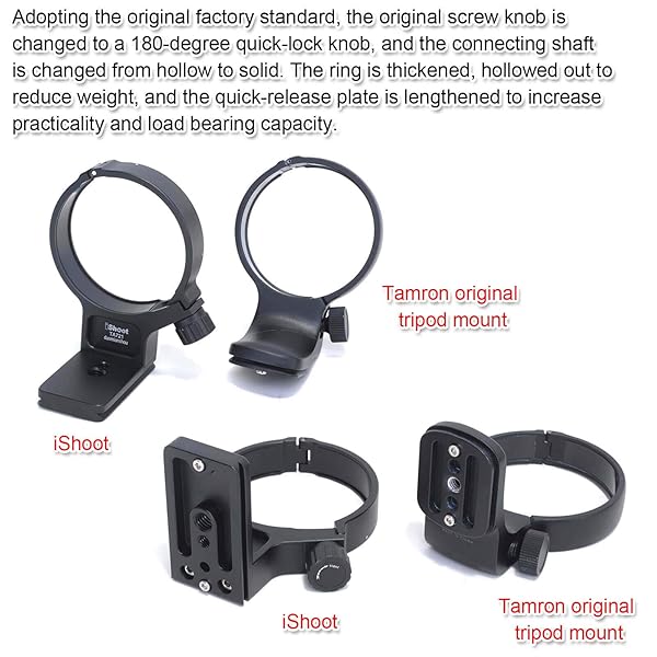 iShoot iShoot 74mm All-Metal Tripod Mount Ring for Tamron 70-210mm Lens - Arca-Swiss Quick Release for Nikon & Canon - View 6 of 10