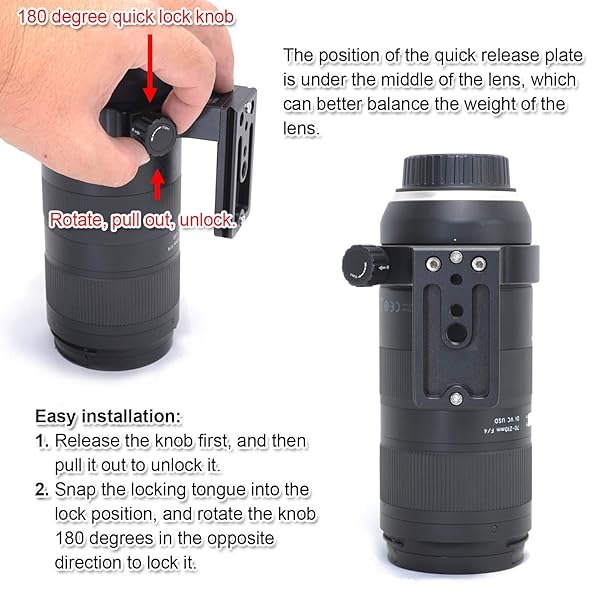 iShoot iShoot 74mm All-Metal Tripod Mount Ring for Tamron 70-210mm Lens - Arca-Swiss Quick Release for Nikon & Canon - View 8 of 10