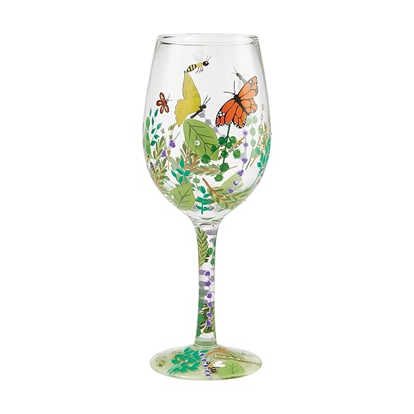 Enesco Shop Enesco Lolita Artisan Wine Glass - 15oz Multicolor Design | Unique Gift Idea