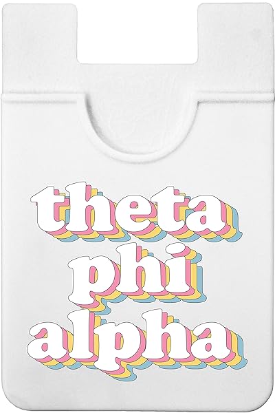 Theta Phi Alpha Koala Pouch Retro Card Holder Phone Wallet Ultra Thin Lightweight Stick On Case for Cards and Cash