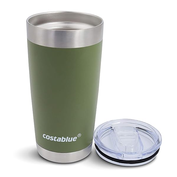 costablue costablue Travel Coffee Mug - 20 Oz. Stainless Steel Insulated Coffee Mug, Leak Proof Tumbler w/Dishwasher Safe Lid, Double Wall Travel Coffee Cup, Reusable Insulated Tumbler for Hot & Cold Beverages - View 3 of 10