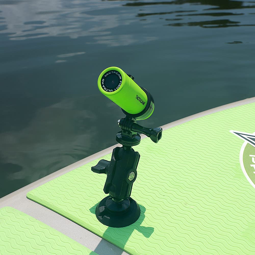 YakAttack Articulating Camera Mount 5.5 Inch Tall ScrewBall Base GoPro Compatible Low Profile Adjustable Track Mount for Kayaks Made in USA - View 6 of 6