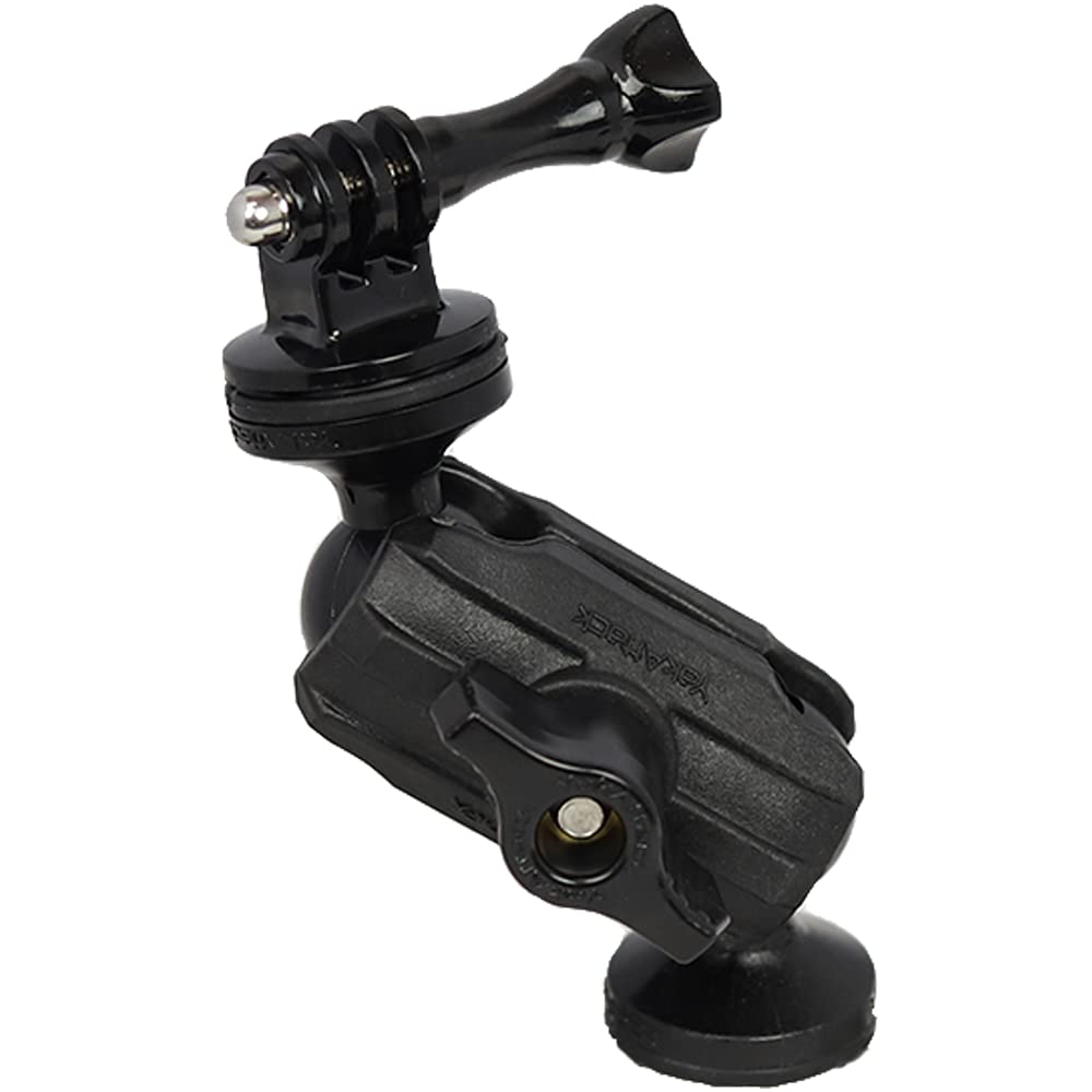 YakAttack Articulating Camera Mount 5.5 Inch Tall ScrewBall Base GoPro Compatible Low Profile Adjustable Track Mount for Kayaks Made in USA