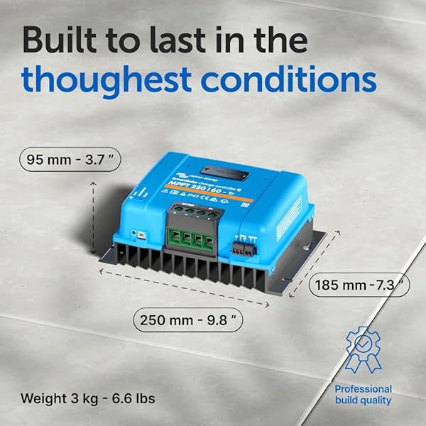 Victron Energy Victron Energy SmartSolar MPPT Charge Controller 60A - Bluetooth Solar Panel Controller for 12/24/36/48V Systems - View 4 of 10