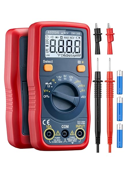 AstroAI AstroAI Digital Multimeter Auto Ranging Voltmeter Battery Tester Measures Voltage Current Resistance Capacitance with NCV Function