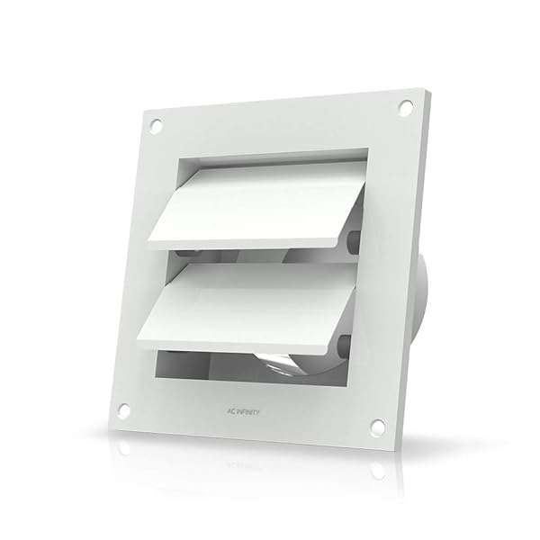AC Infinity AC Infinity Wall Mount Duct Shutter, 4â€ Outdoor Louver Gable Vent Hood for Home Attic Grow Tent HVAC Systems
