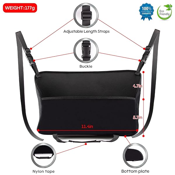 eing Car Organizers and Storage Purse Holder Seat Back Net Handbag Accessories for Women Road Trip Essentials Mom Birthday Gifts White - View 7 of 7