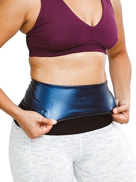 Sweat Shaper Best Sweat Shaper Waist Trimmer for Women - Neoprene-Free Sauna Belt for Slimming & Shaping (Black, Medium)