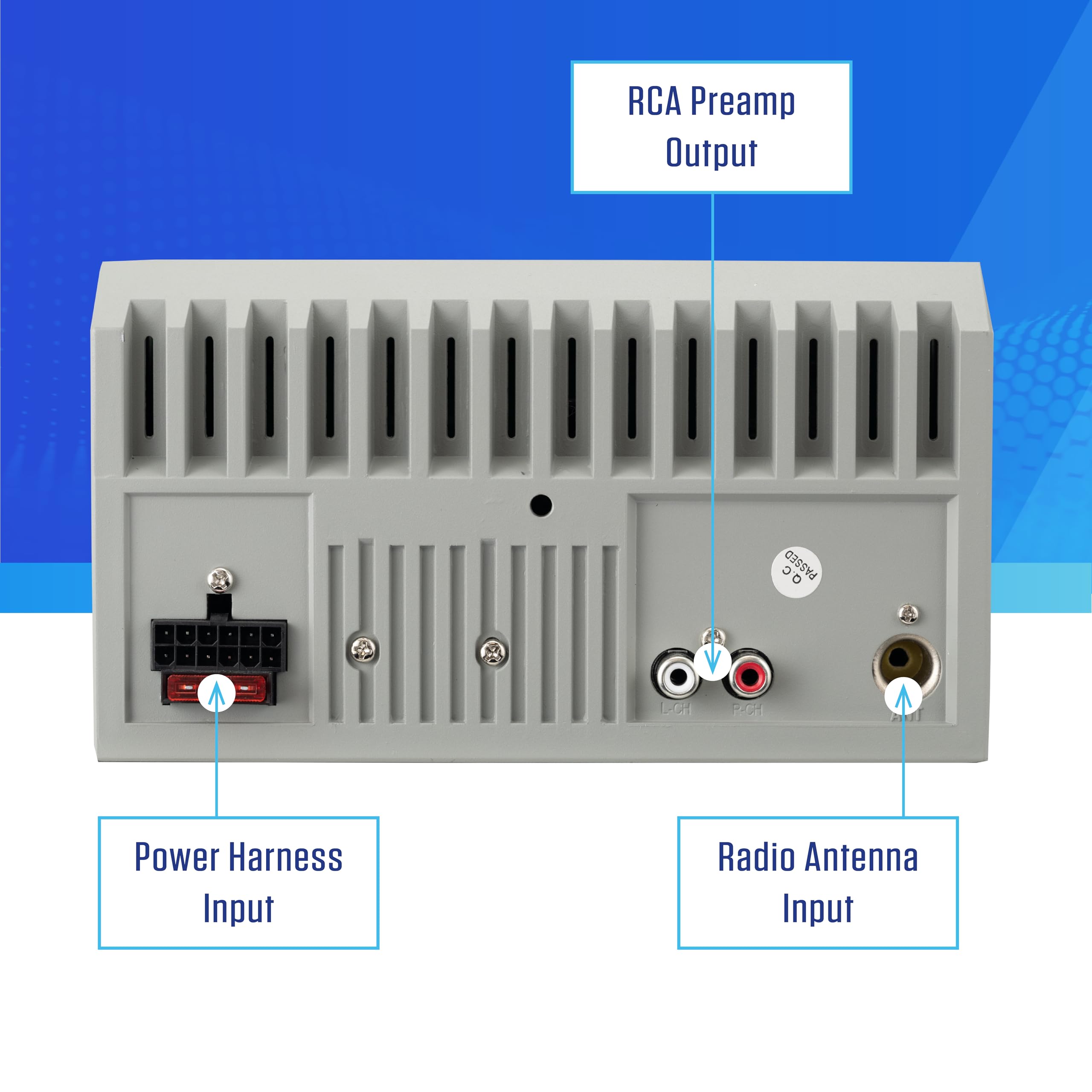 Jensen JENSEN MPR420 Double DIN Car Stereo Receiver with Bluetooth Hands Free Calling and USB Playback for Music Streaming and AM FM Radio - View 7 of 9