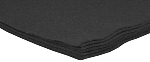 HipGirl Black Felt Sheets for Crafts and Art 9x12 Acrylic Sheets 6PC Gift Wrapping Supplies and Fabric Felt for Sewing and Halloween Costumes