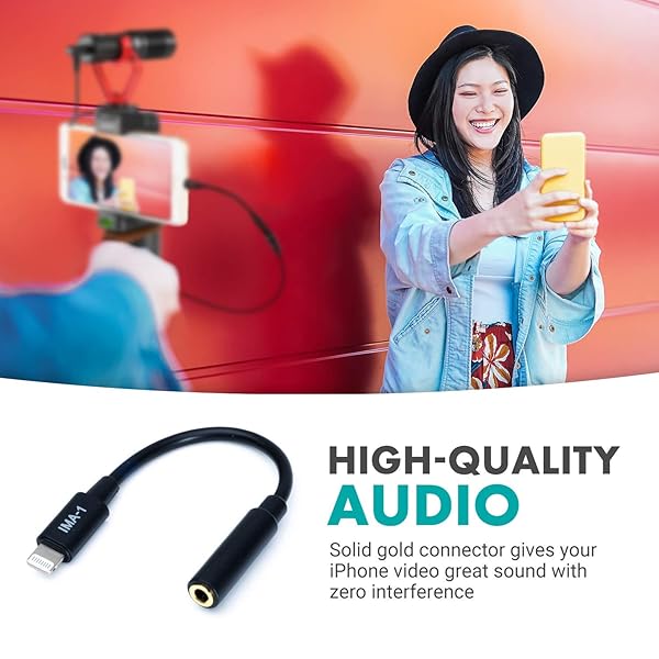 Movo Buy Movo IMA-1 TRRS Microphone Adapter for iPhone & iPad - Lightning Connector Dongle for Pro Audio - View 6 of 8