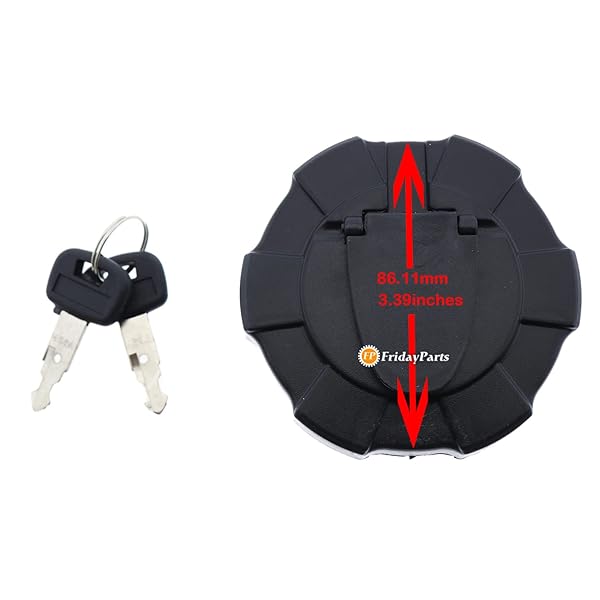 FP FRIDAYPARTS FridayParts Fuel Cap 2658575 with Keys 459A for Caterpillar CAT Mini Excavator 303.5C 304C CR 305.5D 308E Replacement - View 2 of 7